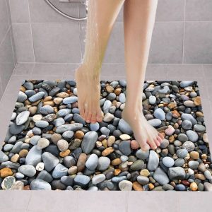מדבקות רצפה דמוי אבן, עמיד למים. מתאים לאמבטיה ולמקלחת