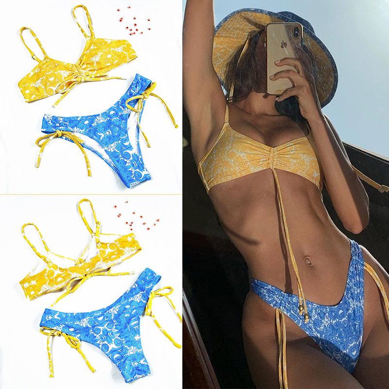 Bikinis Micro Thong, Adjustable Swimsuti, Sexy Swimwear Women Summer Bikini Set