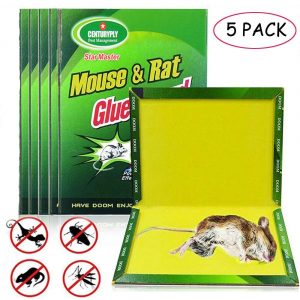 5 יחידות מלכודת דבק עכברים, מלכודת יעילה מאוד למכרסמים, לא רעילה וידידותית לסביבה
