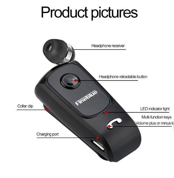 אוזנית Bluetooth עם מיקרופון, התרעת רטט על שיחה נכנסת