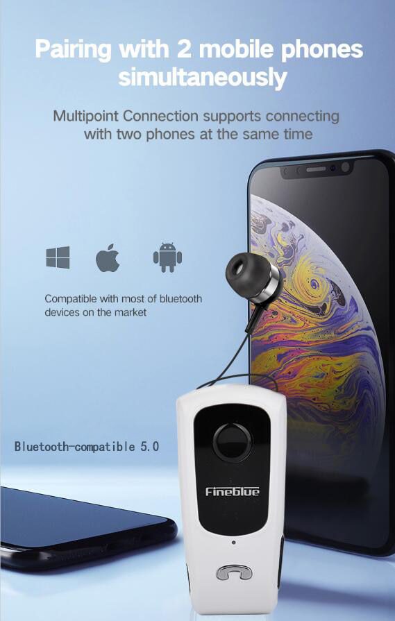 אוזנית Bluetooth עם מיקרופון, התרעת רטט על שיחה נכנסת