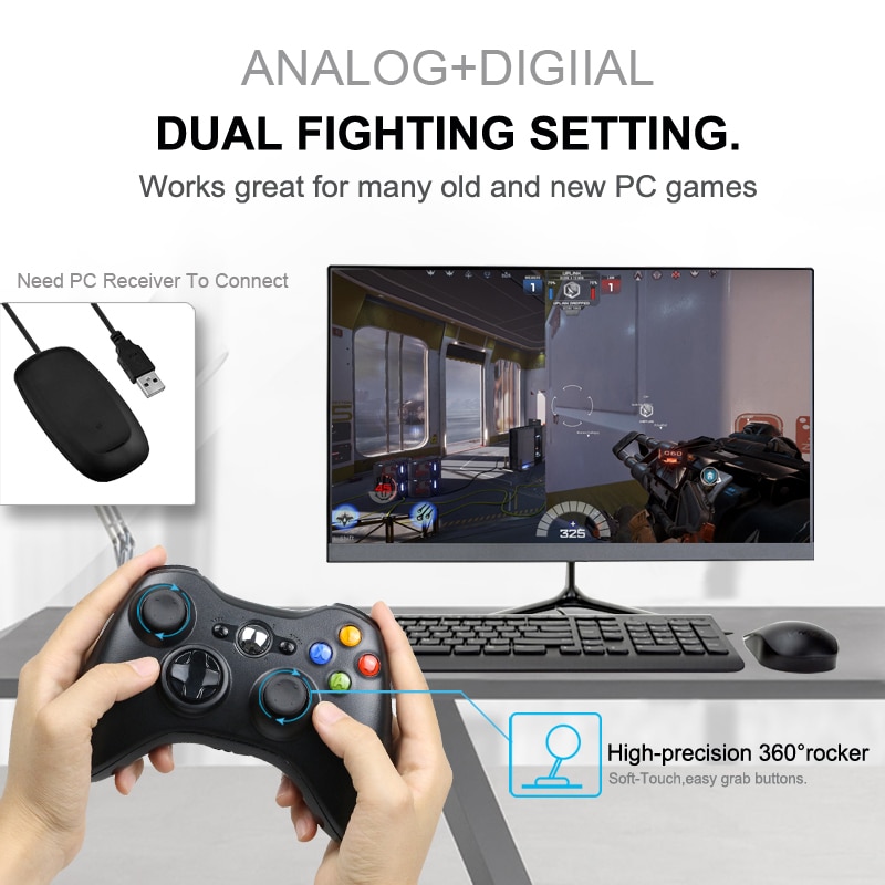 שלט אלחוטי לאקסבוקס 2.4G Wireless Xbox 360