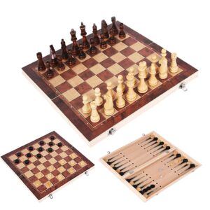 לוח שחמט וכלי משחק מעץ בגדלים שונים לבחירה