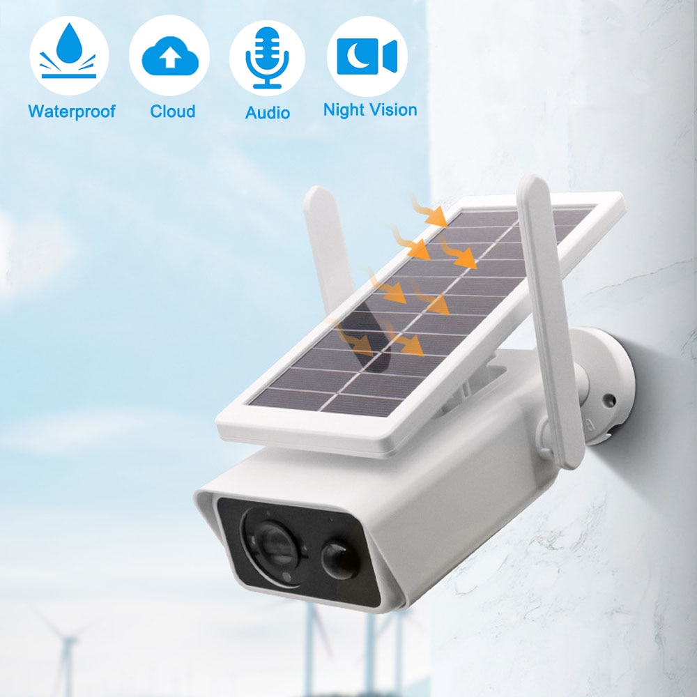 מצלמה IP ו WIFI סולארית עם סוללות נטענות. המאפשרת שליטה דרך הסלולארי עם כריזה קולית.
