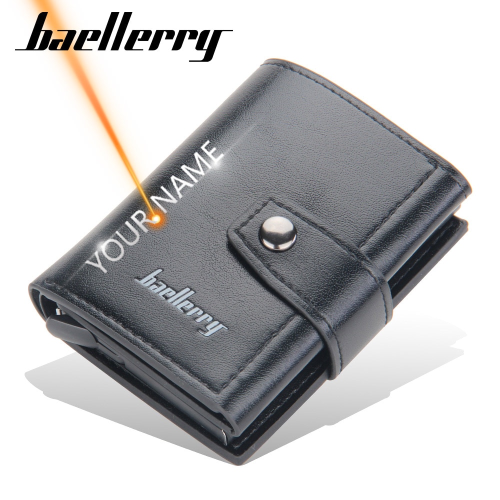 ארנק יוקרתי מסוג CARD HOLDER כולל חריטת השם שלך בחזית