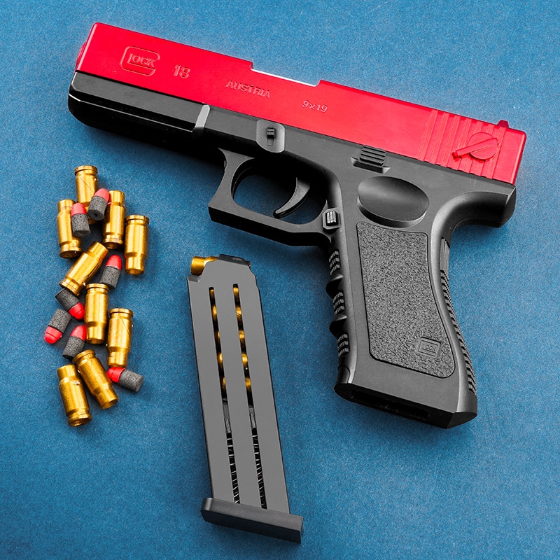 בלאק גלוק אקדח לילדים. M1911 כולל מחסנית וכדורים