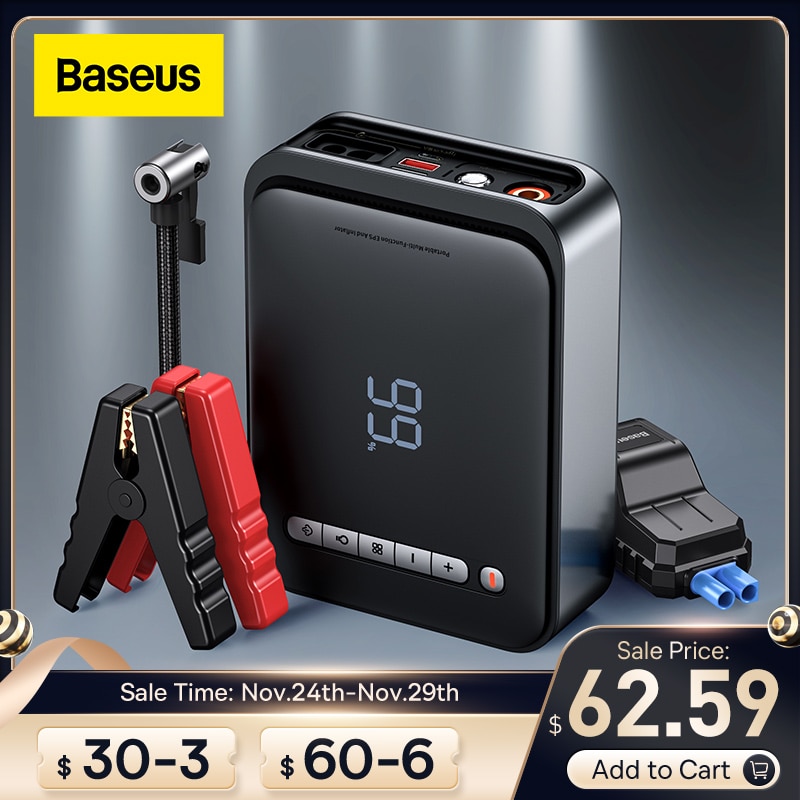 קומפרסור לניפח הגלגלים+בוסטר הנעה. הטענה ב USB. מכשיר עוצמתי מאוד 1000A