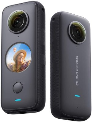 Insta360 ONE X2 מצלמת אקסטרים מקצועית ומדהימה המאפשרת לצלם 360 מעלות.