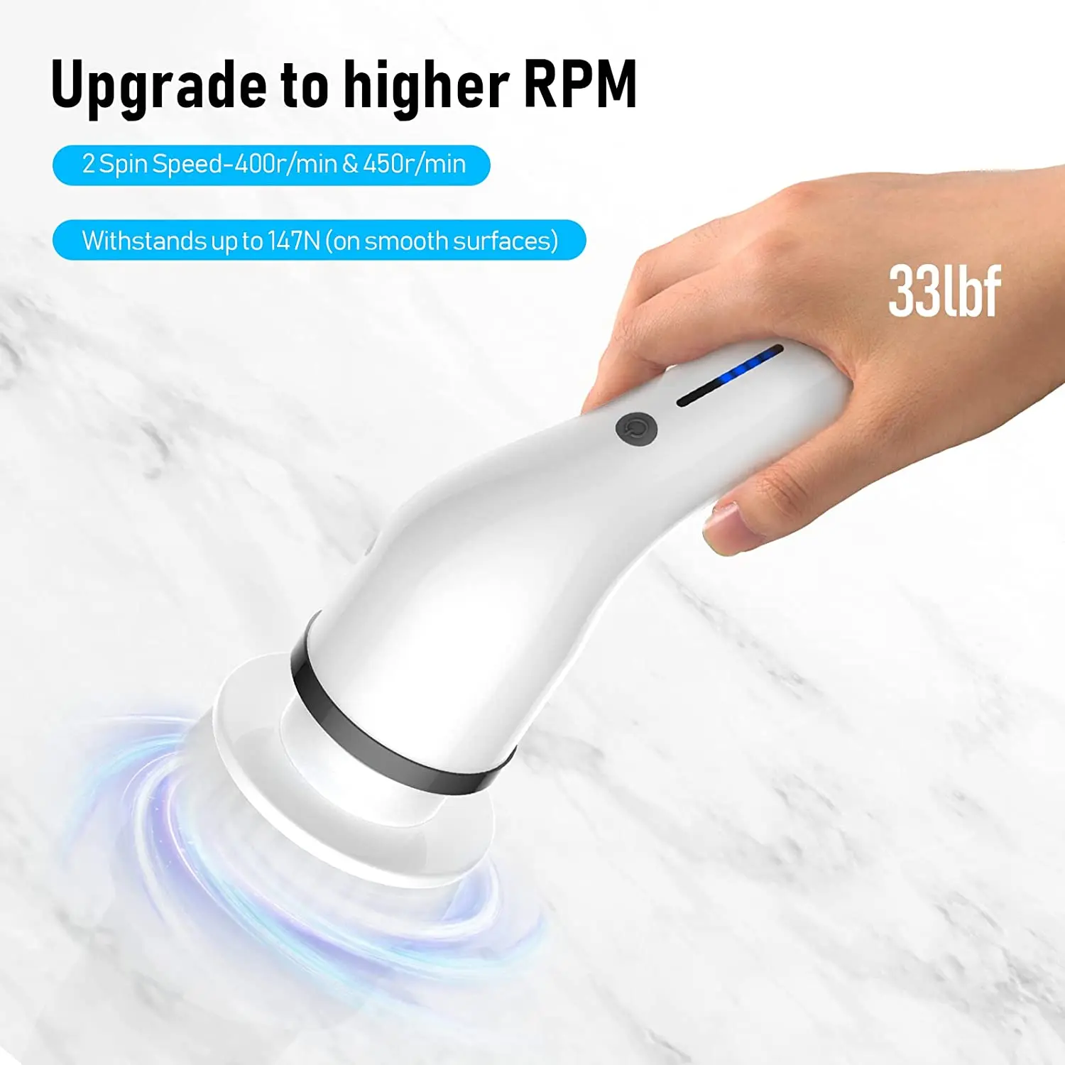 סט מברשת חשמלית חזקה ונטענת לניקוי והברקה + ציוד נלווה. 8-in-1 Multifunctional