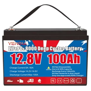 סוללת LiFePO4 12.8V 100Ah עם BMS – פתרון כוח נייד