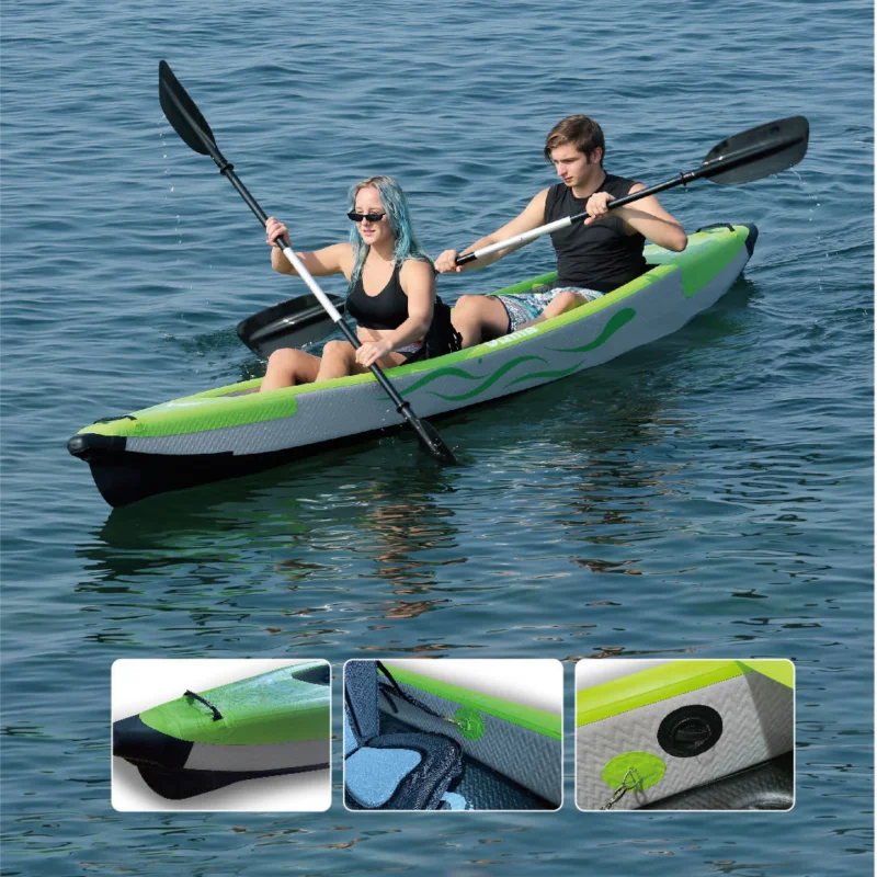 קיאק מתנפח PVC 14FT לשניים עם ערכת תיקון