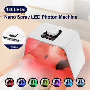 מסכת יופי LED עם 7 צבעים וטכנולוגיית ריסוס ננו
