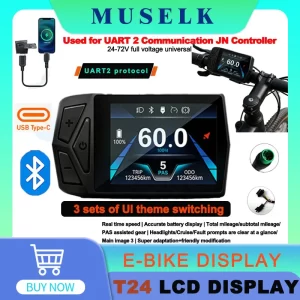 מסך LCD לאופניים חשמליים T24 24V-72V