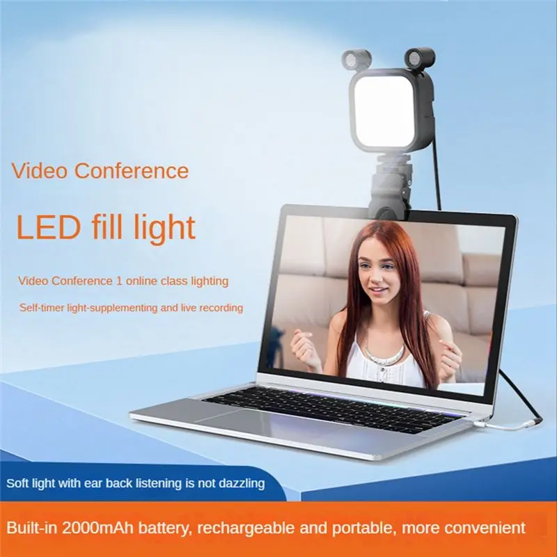 אור LED X07A לצילום סלפי עם מיקרופון