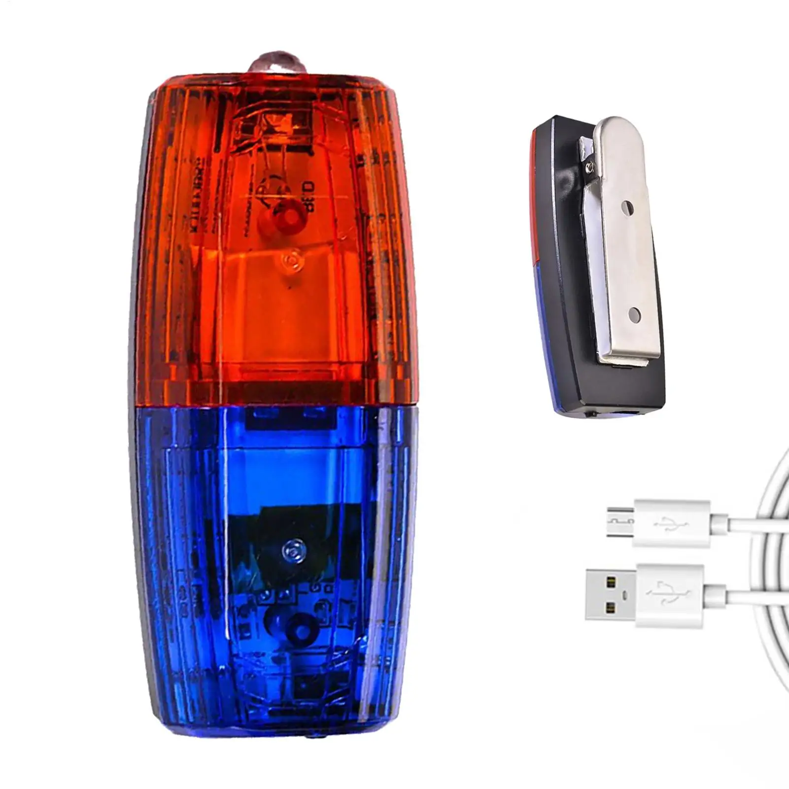 אור אזהרה LED לכתף אדום וכחול