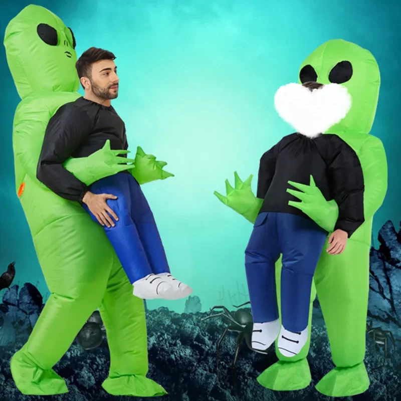 תחפושת חייזר מתנפחת עם מסכת דג