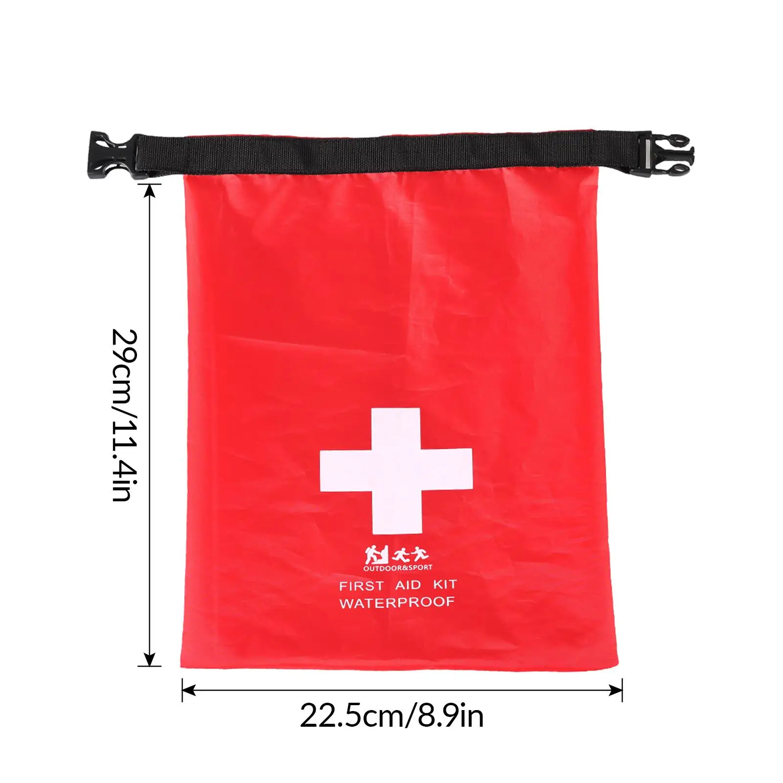 ערכת עזרה ראשונה waterproof 1.2L בצבע אדום