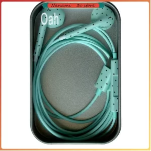 אוזניות חוטיות עם נקודות פולקה – Type-C/Lightning