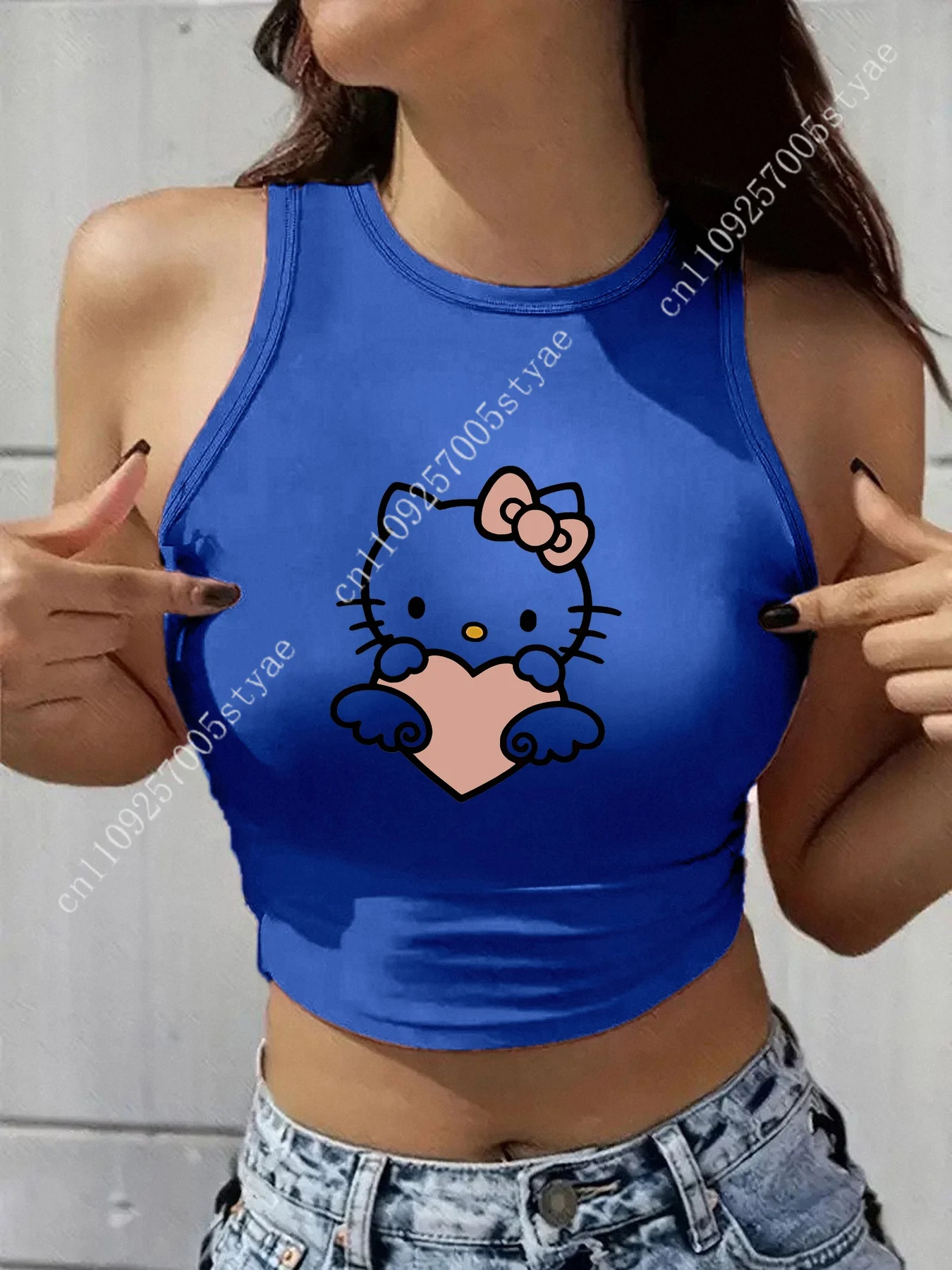 חולצת גביה קלאסית של HELLO KITTY לנשים