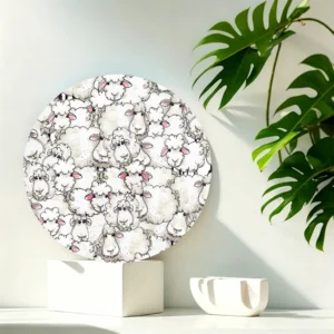 קישוט קיר מתכת עגול JIT – 1 יח'