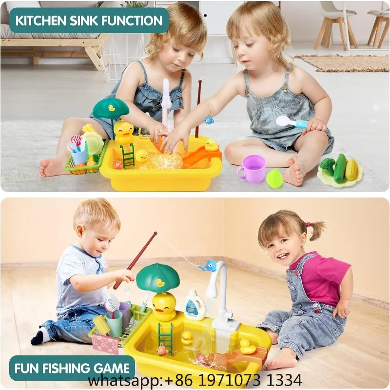 צעצוע ברז חשמלי עם מים זורמים