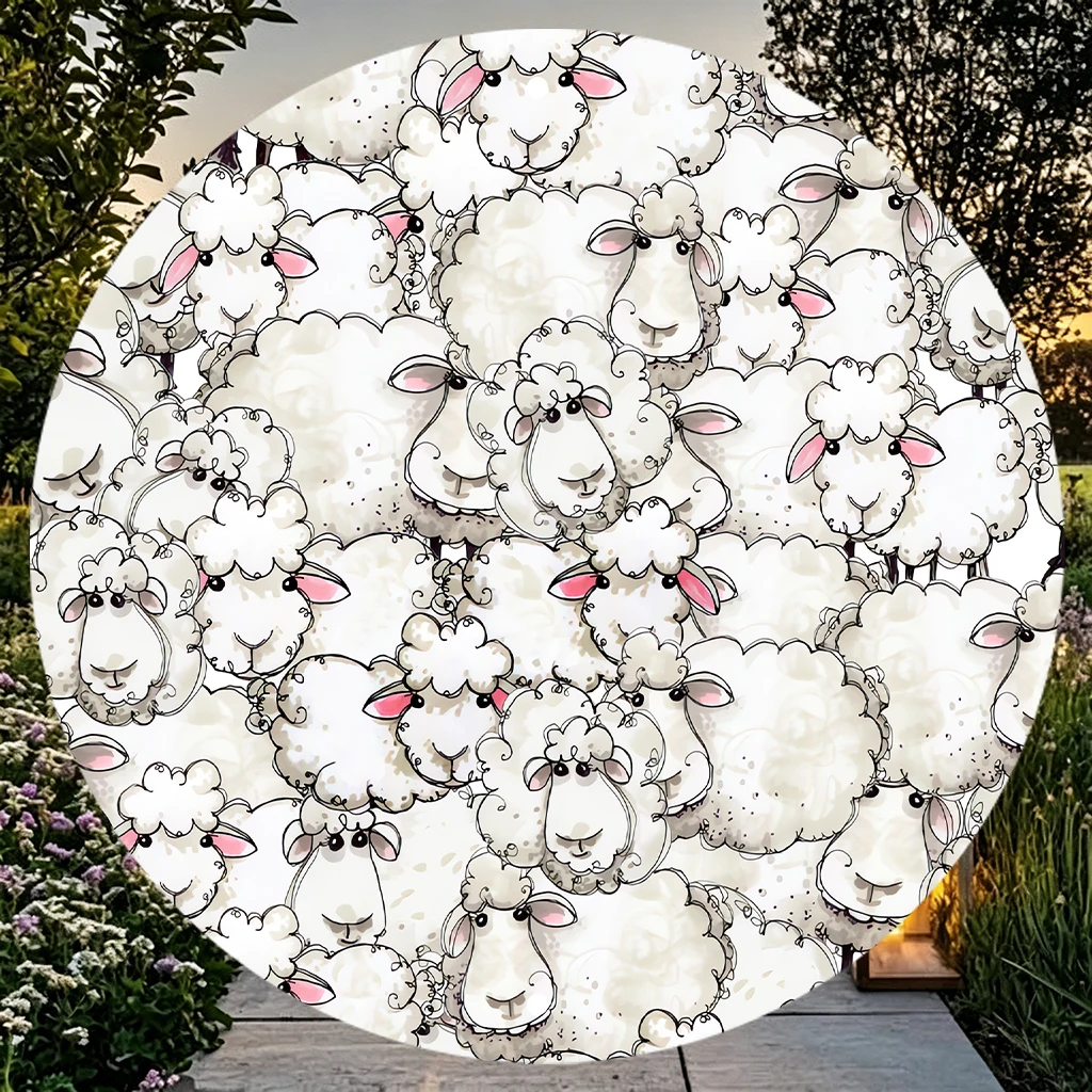 קישוט קיר מתכת עגול של JIT