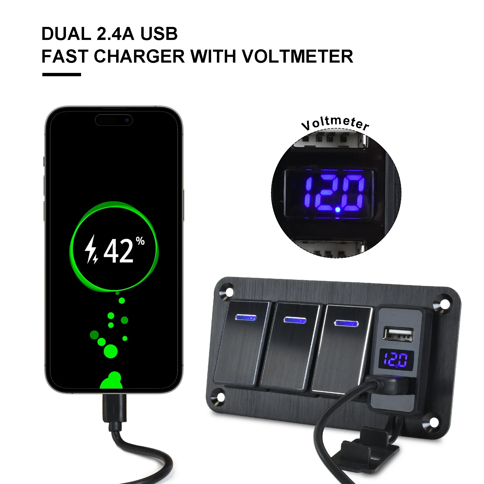פאנל מתג USB לסירה ורכב