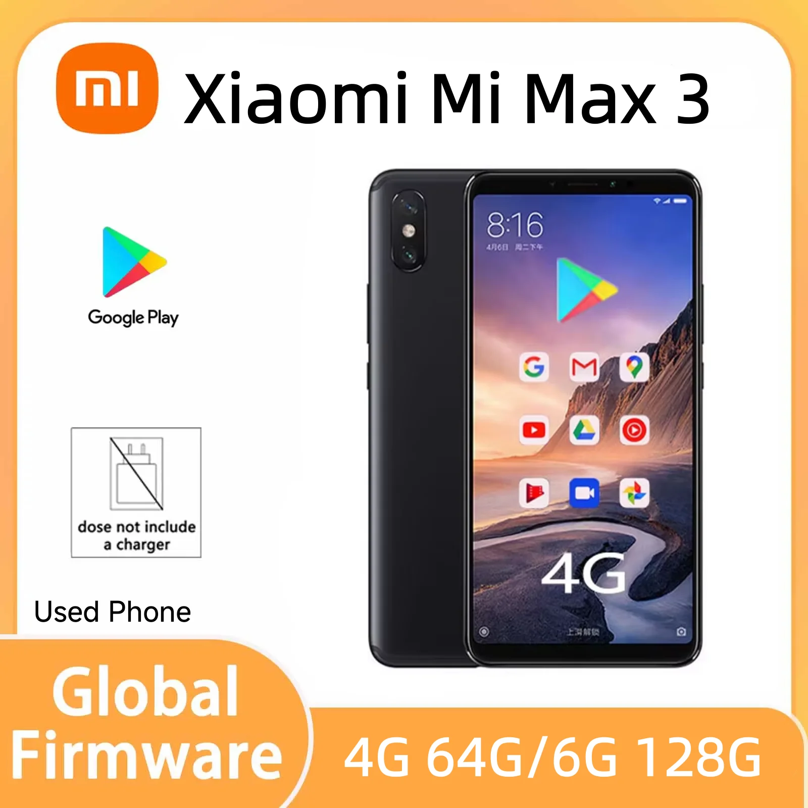 סמארטפון Xiaomi Max 3 עם מסך גדול