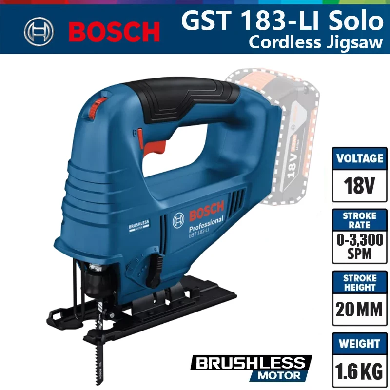 מסור גיזום חשמלי בוש GST 183-LI מקצועי