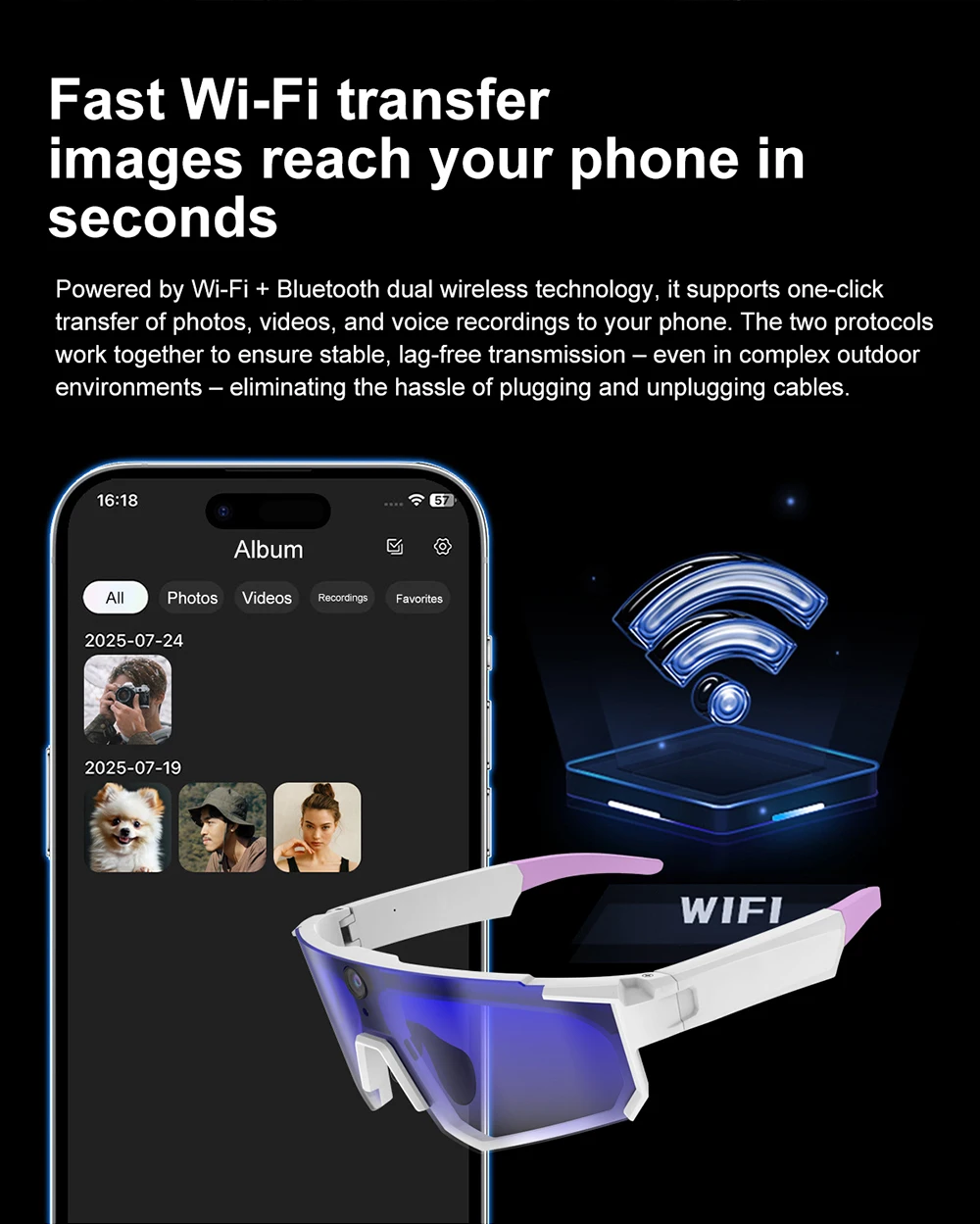 משקפי Oneplus Al חכמים עם מצלמת 8K