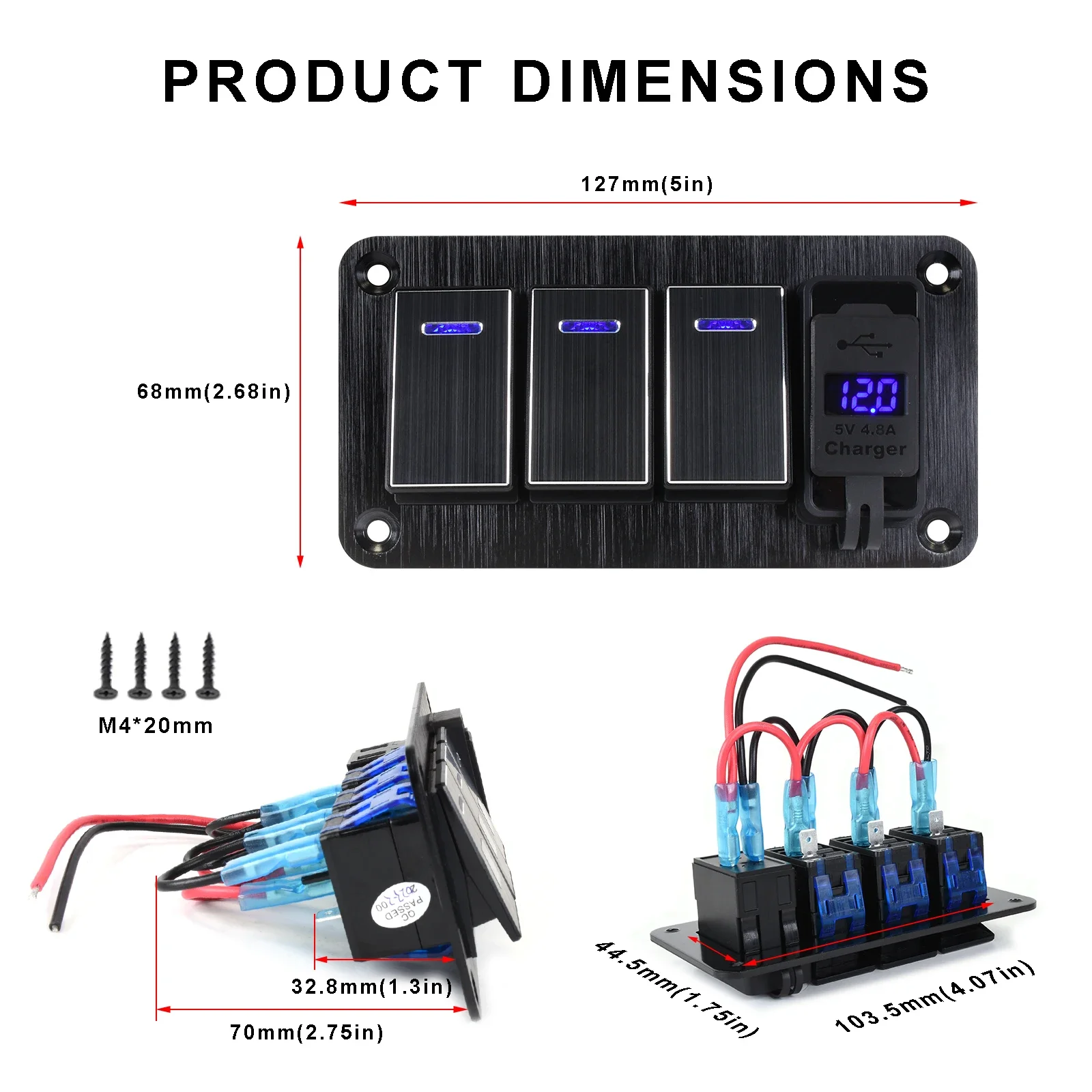 פאנל מתג USB לסירה ורכב