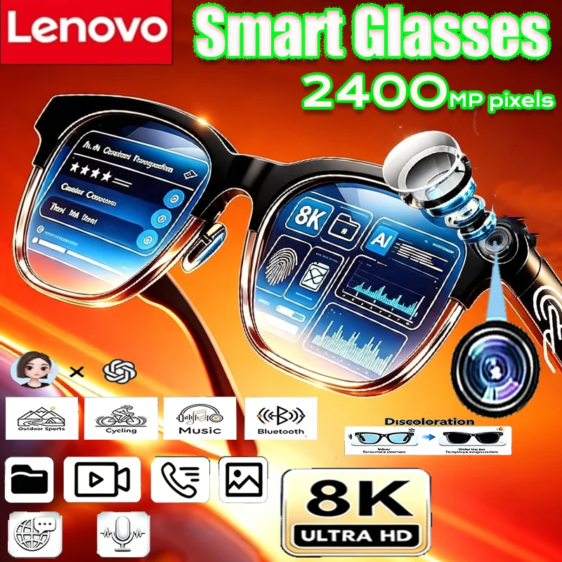 משקפי שמש חכמים Lenovo AI 8K באיכות גבוהה