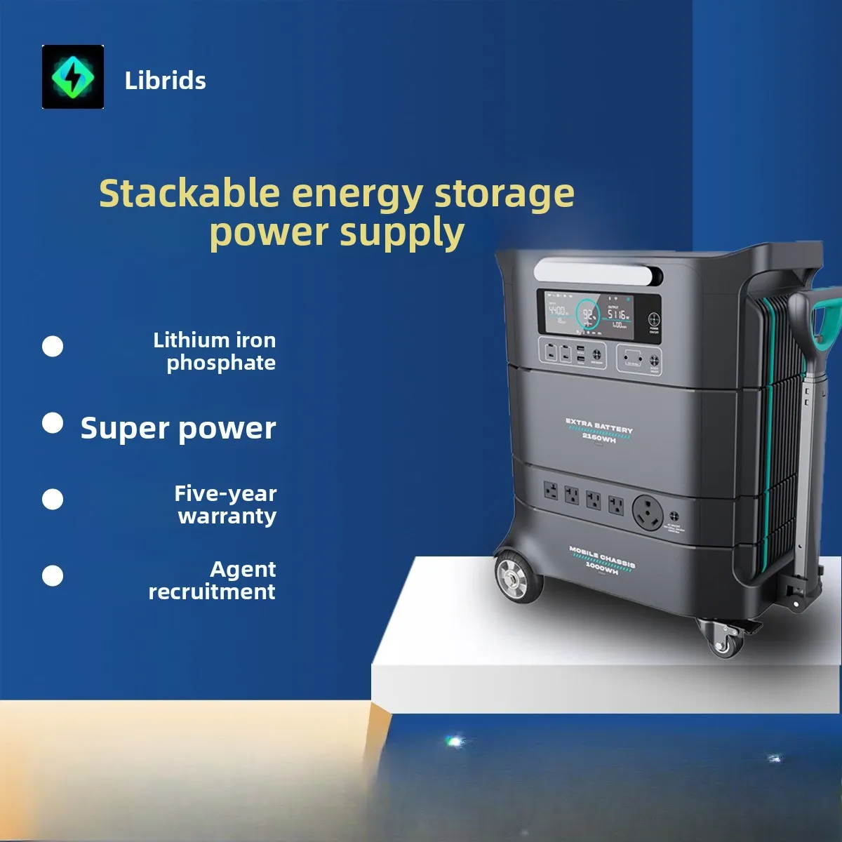 מערכת אחסון אנרגיה סולארית Librids 4kWh