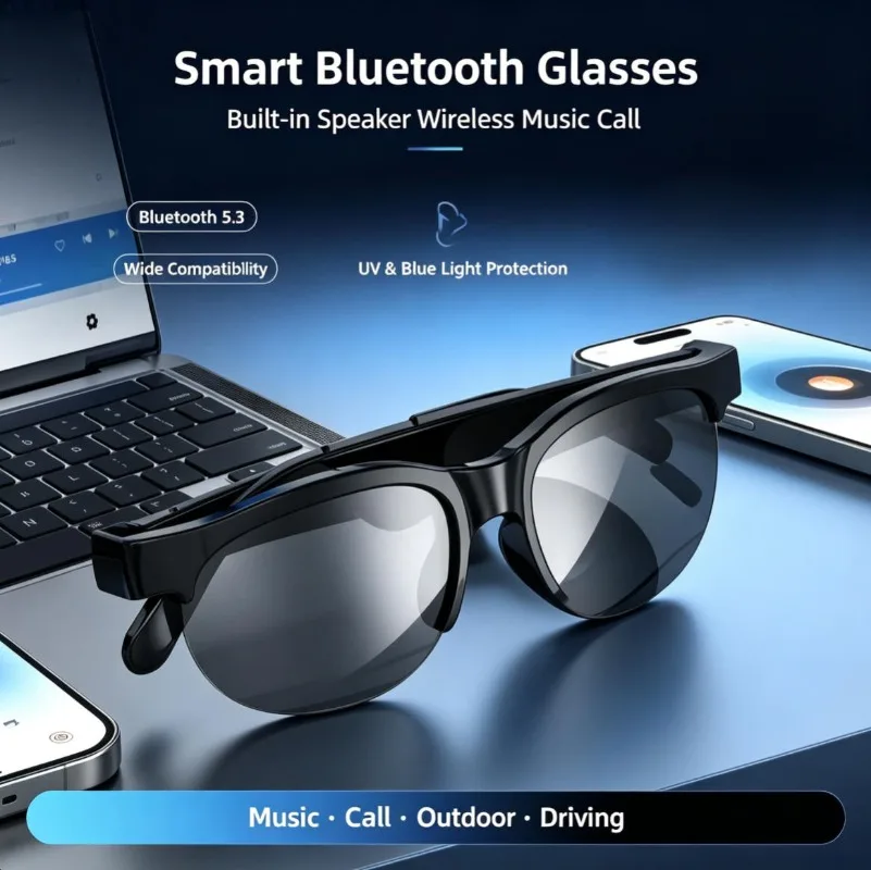 משקפי שמש חכמים עם Bluetooth ועיצוב מודרני