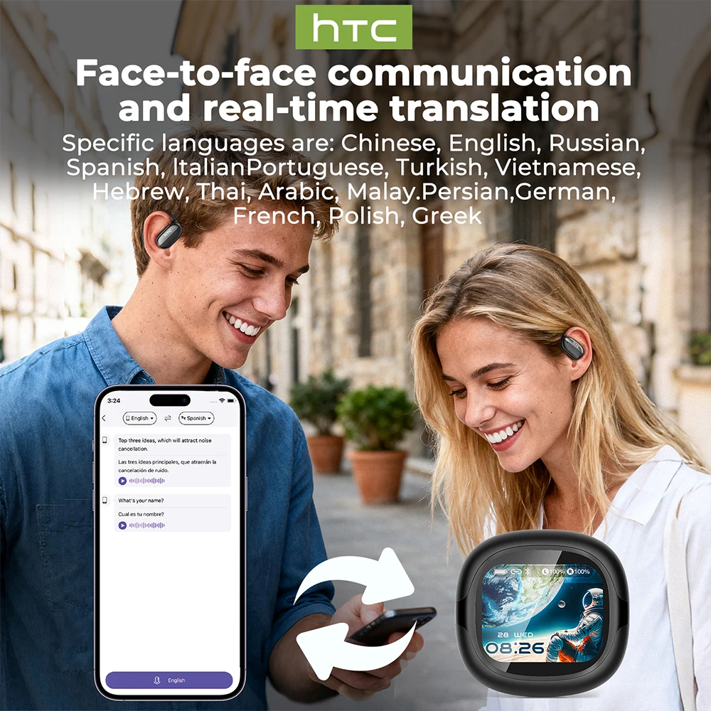 אוזניות בלוטות' HTC בעיצוב קל ונוח