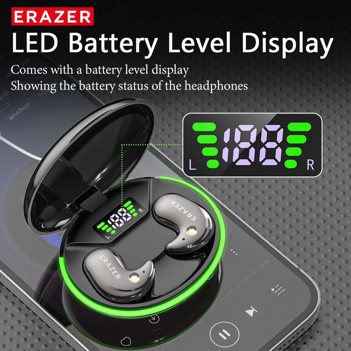 אוזניות בלוטות' EARZER XF58 בעיצוב נוח